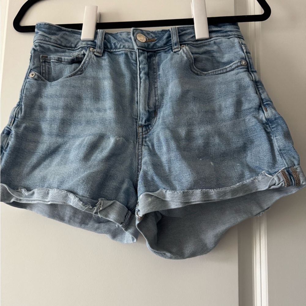 American Eagle Outfitters Light Blue Mom Jean Shorts